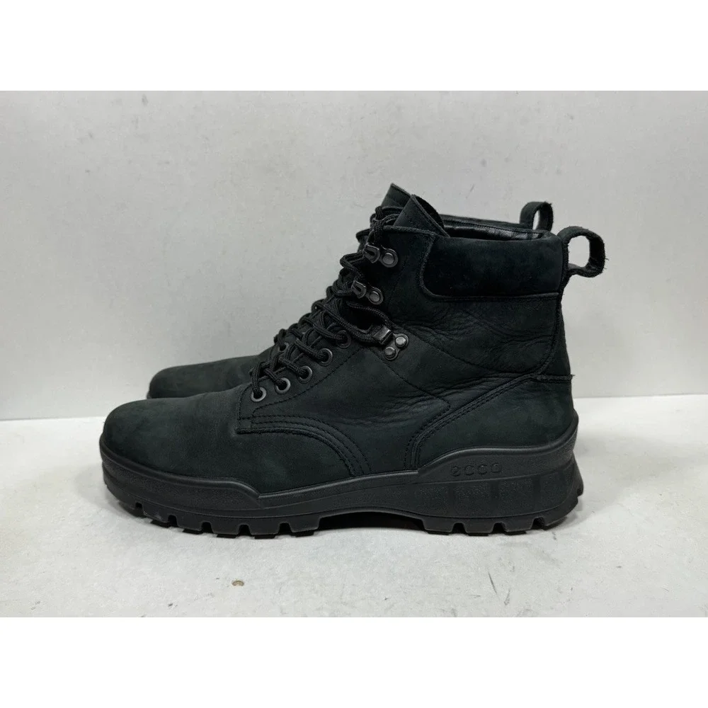 ECCO Track 25 High Boots Mens Size 11 Black Nubuck Waterproof Hiking Outdoor